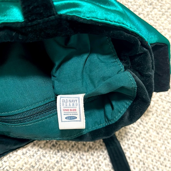 Y2K Asian inspired velvet green tote bag - Picture 5 of 7